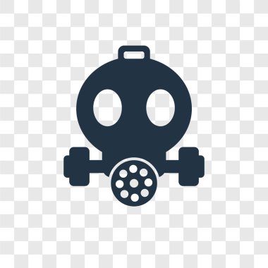 Saydam arka plan üzerinde Emanet maskesi şeffaflık logo kavramı izole Emanet maske vektör simgesi