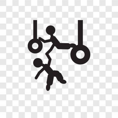 Trapez sanatçı adam vektör simgesi, şeffaf arka plan üzerinde izole trapez sanatçılar şeffaflık logo kavramı dostum.