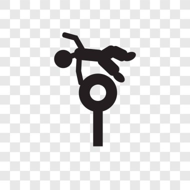 Saydam arka plan üzerinde trapezciye adam şeffaflık logo kavramı izole trapezciye adam vektör simgesi