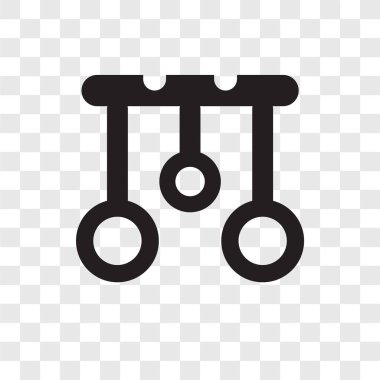 Saydam arka plan üzerinde hava yüzük şeffaflık logo kavramı izole hava yüzük vektör simgesi