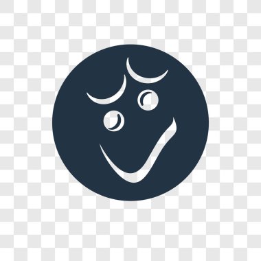 Saydam arka plan üzerinde üzgün şeffaflık logo kavramı izole üzgün vektör simgesi