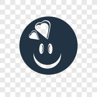 Şeffaf arka plan, aşk şeffaflık logo kavramı üzerinde izole aşk vektör simgesi