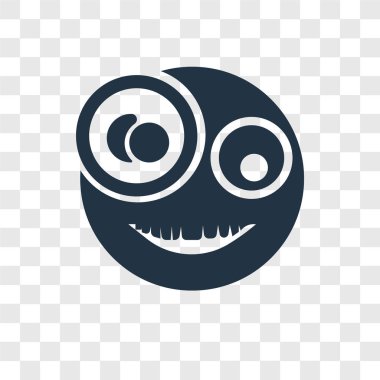 Saydam arka plan üzerinde Surprised şeffaflık logo kavramı izole Surprised vektör simgesi