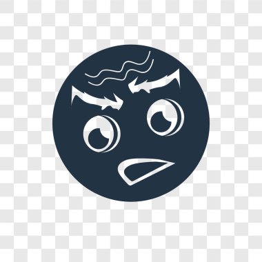 Saydam arka plan üzerinde üzgün şeffaflık logo kavramı izole üzgün vektör simgesi