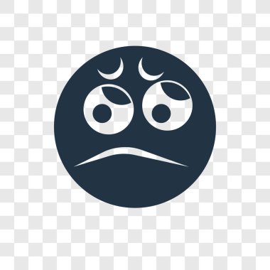 Saydam arka plan üzerinde kızgın şeffaflık logo kavramı izole kızgın vektör simgesi