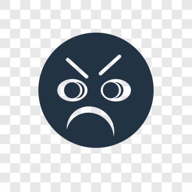 Saydam arka plan üzerinde kızgın şeffaflık logo kavramı izole kızgın vektör simgesi