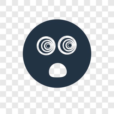 Saydam arka plan üzerinde hipnotize şeffaflık logo kavramı izole hipnotize vektör simgesi