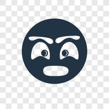 Saydam arka plan üzerinde Surprised şeffaflık logo kavramı izole Surprised vektör simgesi