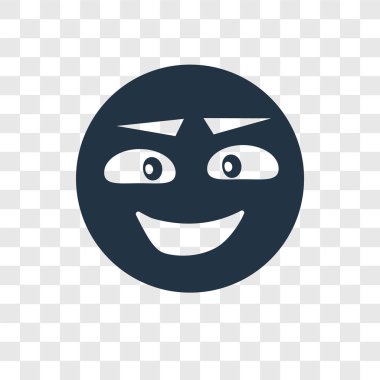 Saydam arka plan üzerinde kötü şeffaflık logo kavramı izole kötü vektör simgesi