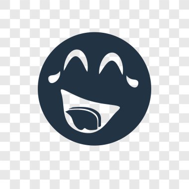 Saydam arka plan üzerinde gülme şeffaflık logo kavramı izole gülme vektör simgesi