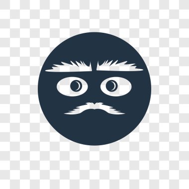 Saydam arka plan üzerinde kaşları şeffaflık logo kavramı izole kaşları vektör simgesi