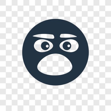 Saydam arka plan üzerinde Surprised şeffaflık logo kavramı izole Surprised vektör simgesi