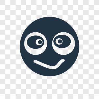 Saydam arka plan üzerinde şüpheli şeffaflık logo kavramı izole şüpheli vektör simgesi