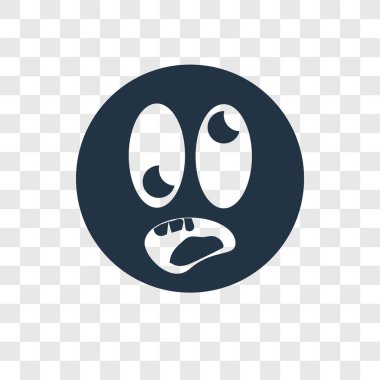 Saydam arka plan üzerinde çirkin şeffaflık logo kavramı izole çirkin vektör simgesi