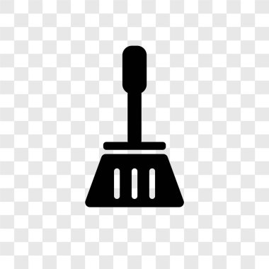 Saydam arka plan üzerinde şeffaflık logo kavramı cleanin süpürge izole cleanin vektör simge süpürge
