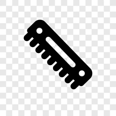 Saydam arka plan üzerinde şeffaflık logo kavramı cleanin tarak izole cleanin vektör simge tarak