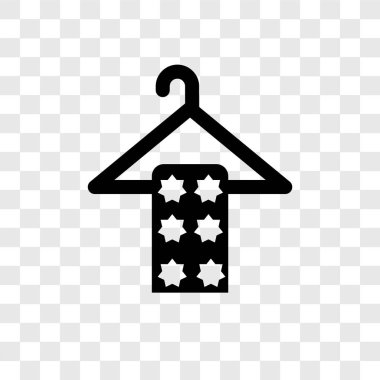 Bir askı havluya silme vektör şeffaf arka plan, bir askı şeffaflık logo kavramı üzerinde silme havlu izole simgesi