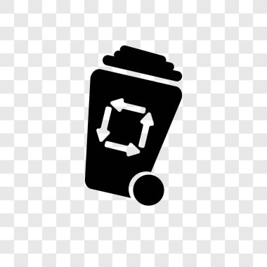 Silme çöp konteyner vektör şeffaf arka plan üzerinde silme çöp konteyner şeffaflık logo kavramı izole simgesi