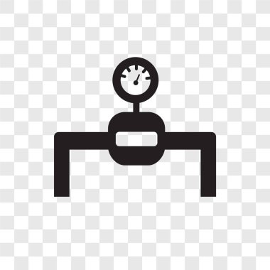 Saydam arka plan üzerinde gaz boru şeffaflık logo kavramı izole gaz boru vektör simgesi