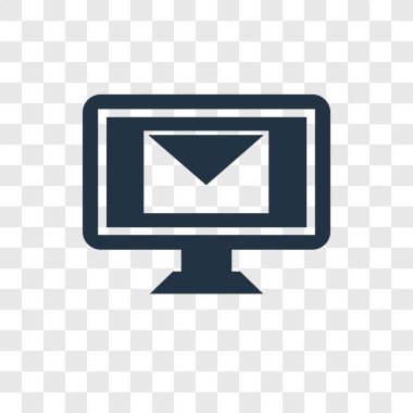 Saydam arka plan üzerinde pazarlama şeffaflık logo kavramı izole pazarlama vektör simgesi