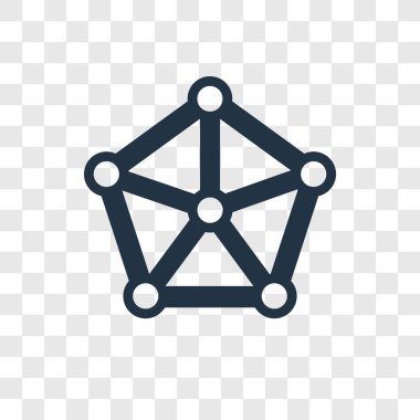 Saydam arka plan üzerinde ağ şeffaflık logo kavramı izole ağ vektör simgesi