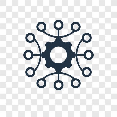 Saydam arka plan üzerinde strateji şeffaflık logo kavramı izole strateji vektör simgesi