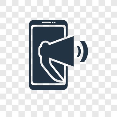 Saydam arka plan üzerinde şeffaflık logo kavramı pazarlama dijital izole dijital pazarlama vektör simgesi