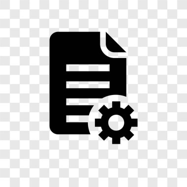 Saydam arka plan üzerinde rapor şeffaflık logo kavramı izole rapor vektör simgesi