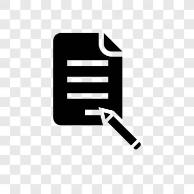 Saydam arka plan üzerinde sözleşme şeffaflık logo kavramı izole sözleşme vektör simgesi