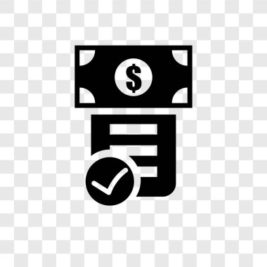 Saydam arka plan üzerinde sözleşme şeffaflık logo kavramı izole sözleşme vektör simgesi