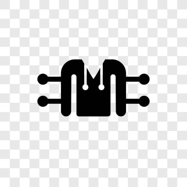 Saydam arka plan üzerinde ceket şeffaflık logo kavramı izole ceket vektör simgesi