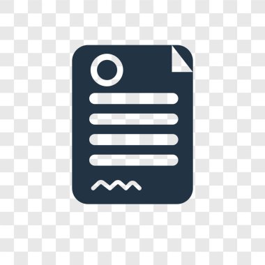 Saydam arka plan üzerinde sözleşme şeffaflık logo kavramı izole sözleşme vektör simgesi