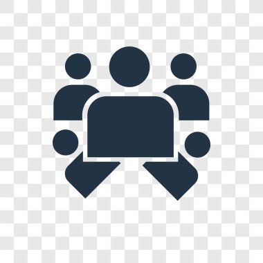 Saydam arka plan üzerinde hiyerarşik yapısı şeffaflık logo kavramı izole hiyerarşik yapısı vektör simgesi