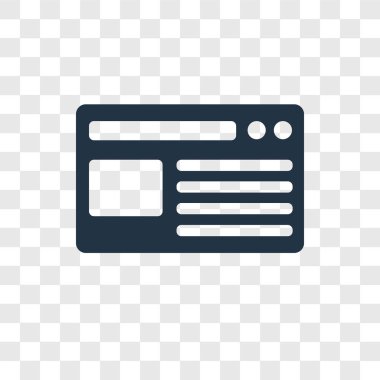 Saydam arka plan üzerinde tarayıcı şeffaflık logo kavramı izole tarayıcı vektör simgesi