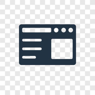 Saydam arka plan üzerinde tarayıcı şeffaflık logo kavramı izole tarayıcı vektör simgesi