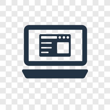 Saydam arka plan üzerinde Web de şeffaflık logo kavramı izole web de vektör simgesi