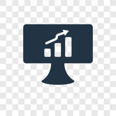 Şeffaf arka plan, ekran şeffaflık logo kavramı izole ekran vektör simgesi