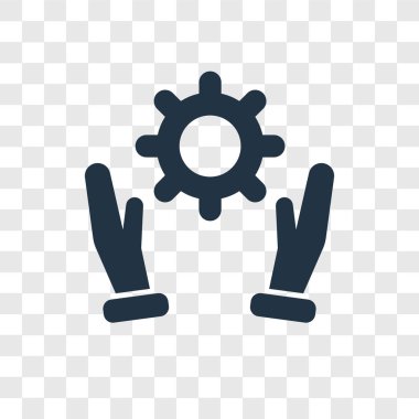 Saydam arka plan üzerinde ayarları şeffaflık logo kavramı izole ayarları vektör simgesi