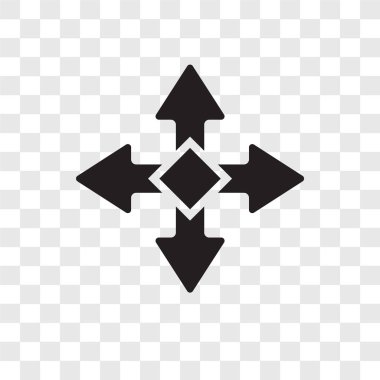 Saydam arka plan üzerinde hareket şeffaflık logo kavramı izole vektör simgesi hareket