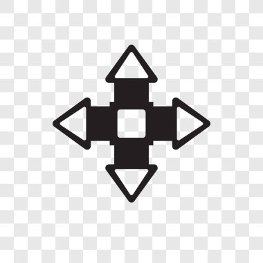 Saydam arka plan üzerinde hareket şeffaflık logo kavramı izole vektör simgesi hareket