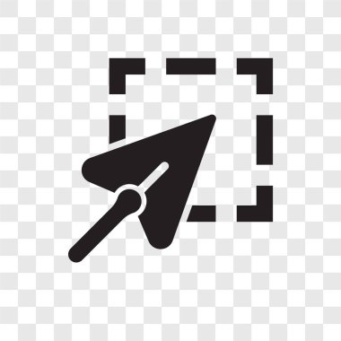 Saydam arka plan üzerinde seçim şeffaflık logo kavramı izole seçimi vektör simgesi