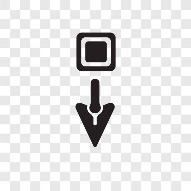 Saydam arka plan üzerinde imleç şeffaflık logo kavramı izole imleç vektör simgesi