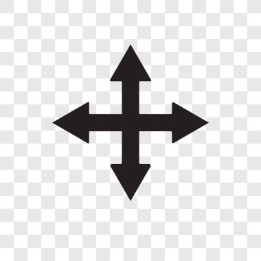 Saydam arka plan üzerinde hareket şeffaflık logo kavramı izole vektör simgesi hareket