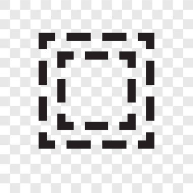 Saydam arka plan üzerinde odak şeffaflık logo kavramı izole odak vektör simgesi