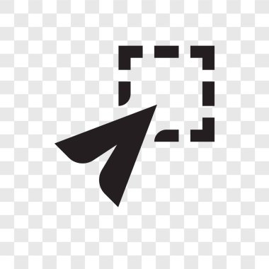 Saydam arka plan üzerinde seçim şeffaflık logo kavramı izole seçimi vektör simgesi