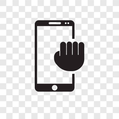 Saydam arka plan üzerinde tutun şeffaflık logo kavramı izole vektör simge tutun