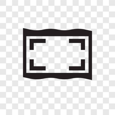 Saydam arka plan üzerinde çerçeve saydamlığı logo kavramı izole çerçeve vektör simgesi