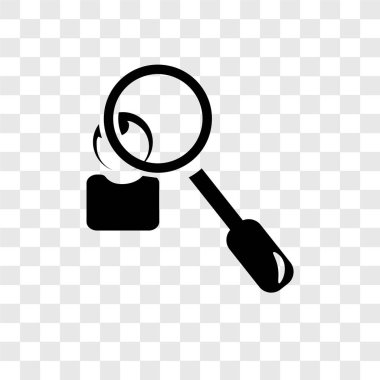 Saydam arka plan üzerinde arama şeffaflık logo kavramı izole arama vektör simgesi