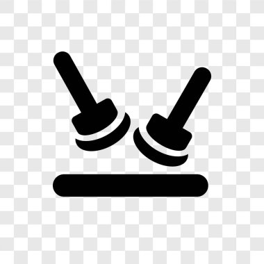 Saydam arka plan üzerinde damga şeffaflık logo kavramı izole pul vektör simgesi