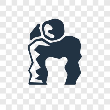 Saydam arka plan üzerinde Dolmen şeffaflık logo kavramı izole dolmen vektör simgesi